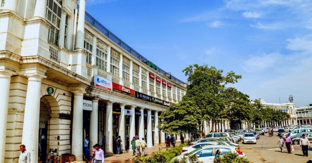 A famous major financial, commercial, and business hub in New Delhi